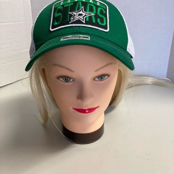 DALLAS STARS, Men’s Cap, OSFA (One Size Fits All), green & white - Picture 1 of 8